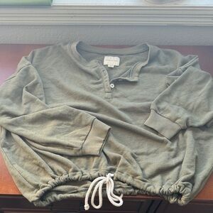 American Eagle Sage Green Knit Henley